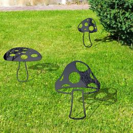 Garden Decorations Mushroom Shaped Yard Ground Plug Decorative Family Lawn Sign For Christmas Halloween Party Decor