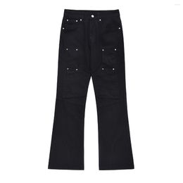 Men's Pants LACIBLE Rivet Large Pocket Cargo 2023 Solid Long Spring Autumn Outdoor Sport Men Women Casual Trousers