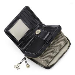 Card Holders Leather Accordion Holder Short Multi Function Coin Purse For Mother's Birthday Gift