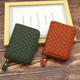 Top Designer Checker Flower printing Card Holder Wallet Men Women Short Wallets Graffiti Leather Woman Purse Fashion Credit Card Cardholder Man Coin Purses #046