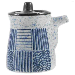 Dinnerware Sets Japanese Vinegar Bottle Ceramic Dispenser Soy Sauce Small Oil Pot