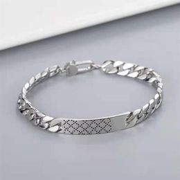 20-22cm Fashion Couple Bracelet Creative Trend Hand Brand Bracelet High Quality Silver Plated Material Bracelet Jewellery Supply277F