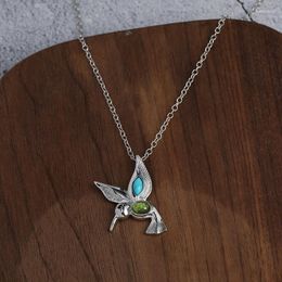 Pendant Necklaces Elegant Bird Wing Necklace - Vintage Silver Plated Jewelry