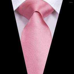 Bow Ties Dubulle Pink Solid 2023 Silk Elegent Tie For Men Gift Mens Necktie Wedding Fashion Business Party Dropshiping Designer