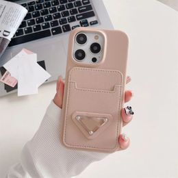 Designer Fashion Pure Leather Premium Plug-in Letter Triangle lens Luxury iPhone 15 14 13 12 11 Pro max 14plus 7 8 plus X XR XS xsmax hardshell leather case