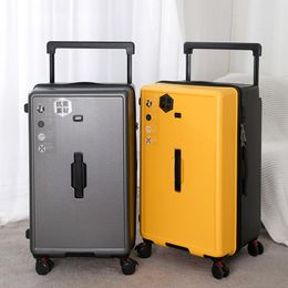 Suitcases Large Capacity Wide Pull Rod Suitcase Female Student Thickened Password Travel Male 26 Inch Universal Wheel Trunk Package Case