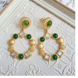 Gate of Time and Space Ancient Vintage Plating Gold Ring Pendant Earrings Daily Commuter Style