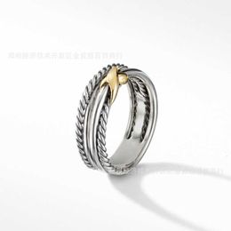2024 Cross luxury rings womens jewelry designer 925 Sterling Silver Twisted x Ring Classic free fashion shipping