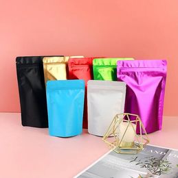 Thick Matte Coloured Stand Up Self seal Pouches Aluminium Foil Standing Pouches,Food Storage Stand Up Ziper Bag