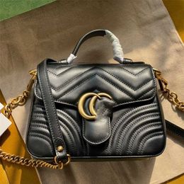 The original leather popular. Cool Marmont series mini handbag. Women's one shoulder messenger bag is versatile Inventory 399