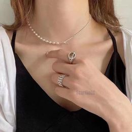 Chains Selling S925 Sterling Silver Simple Bead Collar Chain Necklace For Women Female Fashion Jewellery Gift