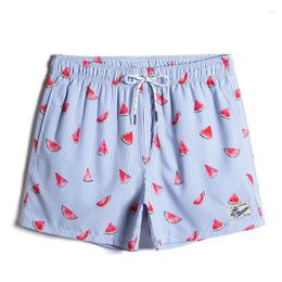 Men's Shorts Style Men Stripe Quick Drying Baggy Male Summer Fashion Beach Watermelon Print GMA2337