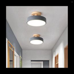 Storage Bags Ceiling Lights Modern LED Nordic Wood Lighting Fixture Indoor Luminaire Kitchen Living Bedroom Bathroom Pink