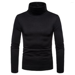 Men's Sweaters 2023 Casual Fashion Basic Slim Fit Turtleneck Pullover Male Long Sleeve T Shirt