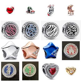 NEW 2023 100% 925 Sterling Silver High Quality Flickering Zircon Charm Bead Fit European Women Luxury Original Fashion Jewellery Gift 5