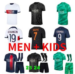 22 23 24 MBAPPE HAKIMI G.RAMOS Soccer Jerseys 2023 2024 KOLO MUANI O.Dembele ASENSIO maillot foot football shirt Ugarte VERRATTI FABIAN KIMPEMBE Donnarumma Men kids