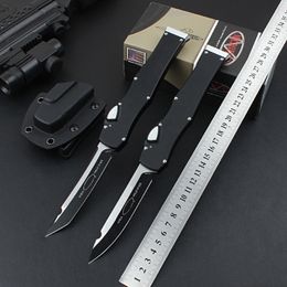 Black MICRO TECH 150 Pull the tail Automatic Knife 9CR18MOV Steel Blade Aluminium Handle Camping Outdoor hiking survival tool EDC Pocket Knives