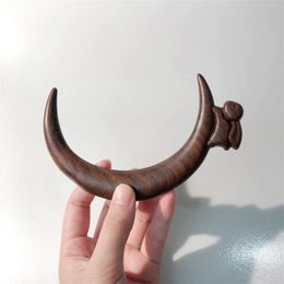 Hair Clips Chinese Style Wood Half Moon Hairpin Jewellery Tiara Hand-carved Sticks For Women Clip Accessories Headwear Wedding Gift