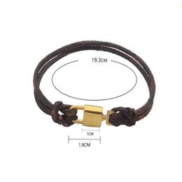 Fashion lock Charm Bracelets bangle for women and mens Party Jewellery for Couples Lovers engagement gift with box NRJ198b
