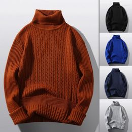 Men's Sweaters Winter Slim Turtleneck Sweater Casual Knitted Keep Warm Fitness Men Pullovers