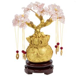 Decorative Flowers Crystal Lucky Tree Tabletop Decor Money Ornament Asian Home Decoration Adornment Japanese Delicate Fortune Display
