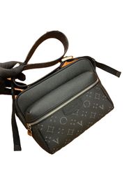 Женская сумка, мужская сумка, многослойная косая сумка на одно плечо, сумка из натуральной кожи с расширенным принтом и цветком, новый стиль 2023
