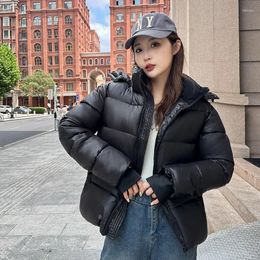 Women's Trench Coats 2023 Cotton Suit Winter Black Gold Style Small Man Versatile Foreign Thickened Warm Bread Trend