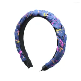 Hair Accessories Wide Braided Denim 3cm Plain Design Hairbands Women Winter Hairbands-YGT