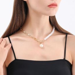 Pendant Necklaces Classic Niche Design Imitation Pearl Beads Necklace For Women Simple Retro Charm Jewellery Accessories Gift