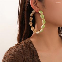 Hoop Earrings Colorful Boho Shell Dangle Bohemian Style Stainless Steel Women Jewelry Wedding Gifts 2023 Trends