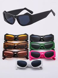 Sunglasses Unique Designed Unisex Fashion Cat Ears Wide Frame Solid Trend Sun Glasses 2023 Female Casual High Street Chic Wear