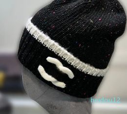 Winter Warm Knitted Hat Elastic Soft Cashmere Material Solid Colour Patch Fashion Pile Hat Trendy Street New Woollen Hat