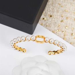 2022 Top quality charm opened bracelet with nature shell beads pearl for women wedding Jewellery gift have box stamp PS7182266T