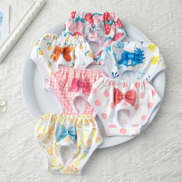 Dog Apparel Female Physiological Pants Pet Supplies Menstrual Princess Panties Diaper Breathable Bow Clothes