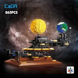 Other Fashion Accessories Cada 865PCS City Solar System Earth and Sun Clock Building Blocks Science Experiment Education Bricks Toys Boys Gifts Q231003