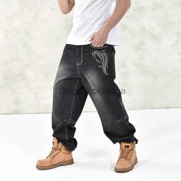 Men's Jeans Loose Hip Hop Jeans Men Pattern Printed European Style Brand Hip-hop Fashion Woman Denim Pants Plus Size For Waist 28-46inchL231003