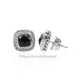 Diamond Designer Earings Stud Earing Fashion Jewellery Women High Quality Faux Black Onyx with Zircon Design Wedding Jewellery 9V46