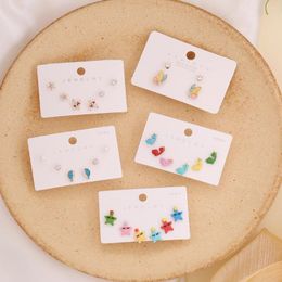 Stud Earrings Mixed Wholesale Errings Whale Starfish Butterfly Jewelry Sets Korean Style 2023 Trend For Women