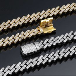 brand fashion woman 10mm Wide Cuban Link Jewelry Diamond Luxury Necklace Vvs Moissanite Chain for Men