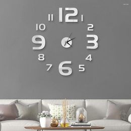 Wall Clocks Creative Frameless DIY Clock Decal Home Silent Acrylic Mirror Sticker Living Room Office Decoration Horloge