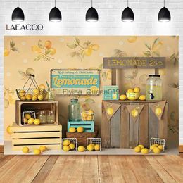 Background Material Spring Lemon Booth Shop Fruit Baby Shower 1st Birthday Party Portrait Photo Background Photographic Backdrop Photo Studio YQ231003