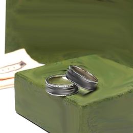 Rings with doube leeter in sliver Men Women Unisex Ghost Designer Rings Jewelry Sliver Color254u