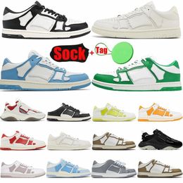 Casual Shoes Skel Top Low Designer For Men Women Black White Panda Powder Blue Green Red Sneakers Trainer Luxury Trainers CPZ4