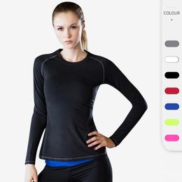 Active Shirts Long Female Jerseys Breathable Clothes Gym Tops Tennis Blouses High Elastic Tracksuits Yoga Tshirts Women Running Uniform