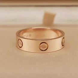 rings woman designer lovers ring Luxury Jewelry width 4 5 6MM Titanium Alloy Gold Plated Diamond Craft Fashion Accessories Never F287Y