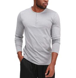 lu Men Yoga Outfit Sports Long Sleeve T-shirt Mens Sport Style Collar button Shirt Training Fitness Clothes Elastic Quick Dry Wear High street leisure