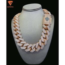 brand fashion woman Big Size Vvs Moissanite Cuban Link Chain Hip-hop Raper Singer Men's Fashion Jewelry Necklace Chains