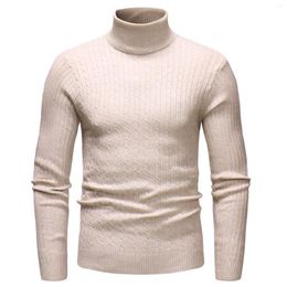 Men's Sweaters Mens Autumn And Winter Fashion Casual Warm Fit High Cold Long Sleeve Sweater Outdoor Clothes Knitwear Jumper