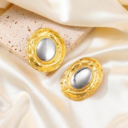 Dangle Earrings Exaggerated Big Round Vintage Golden Stud Jewellery And Aesthetic Accessories Luxury Brands