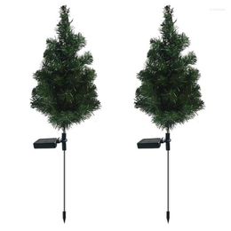 Solar Christmas Decorations 2Pcs Stake Lights Holiday Outdoor IP65 Waterproof Led Lighted Pathway For